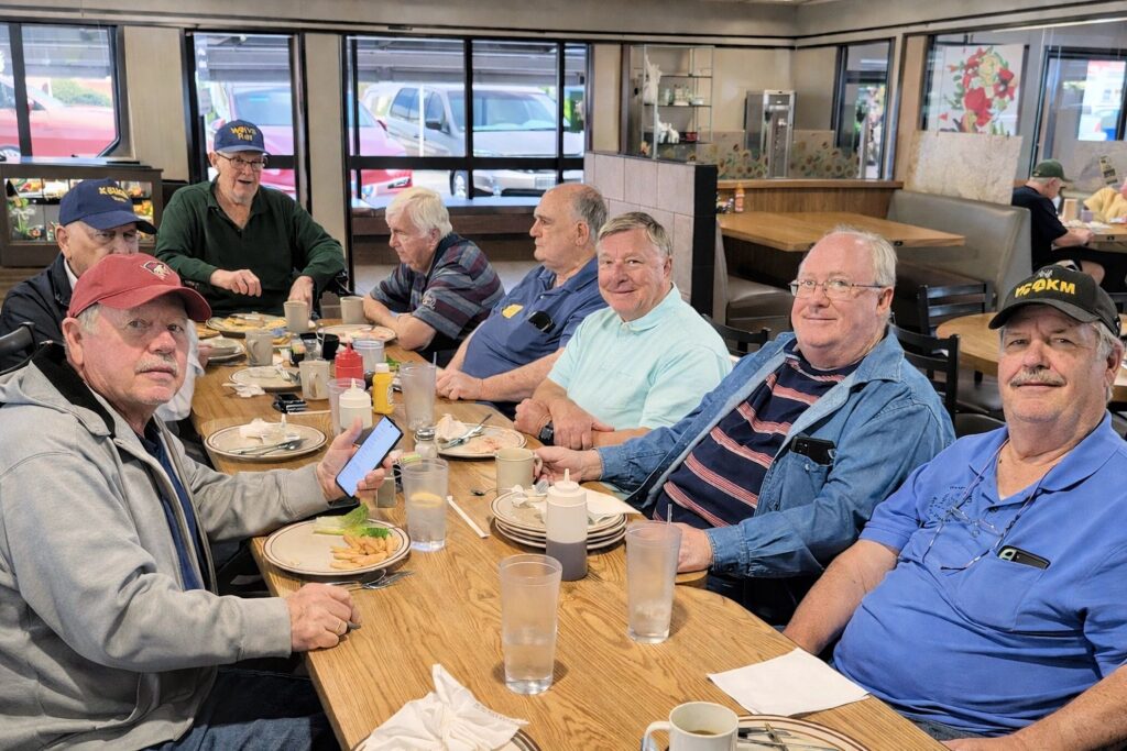 WVARC members gathered for the weekly club lunch