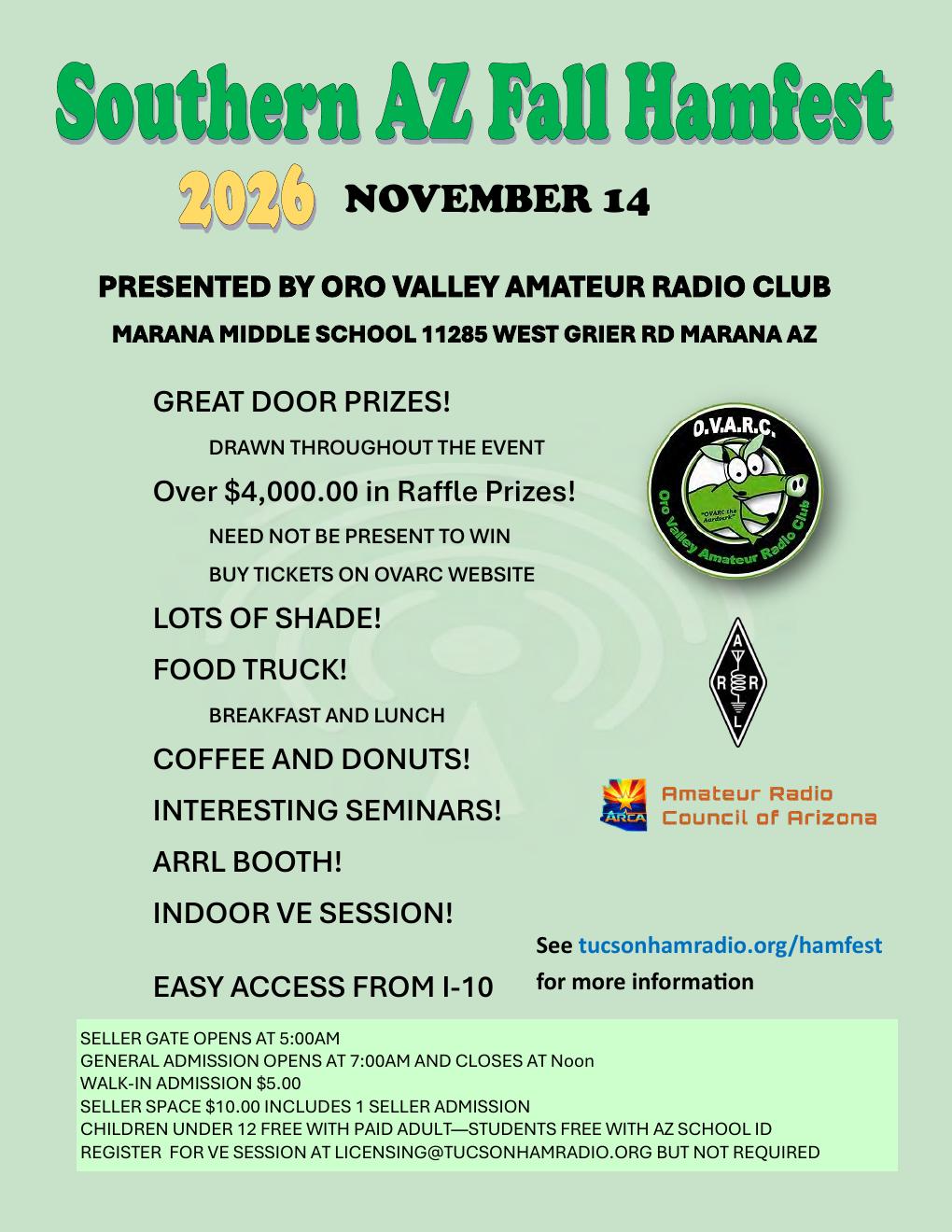 Southern Arizona Fall Hamfest flyer